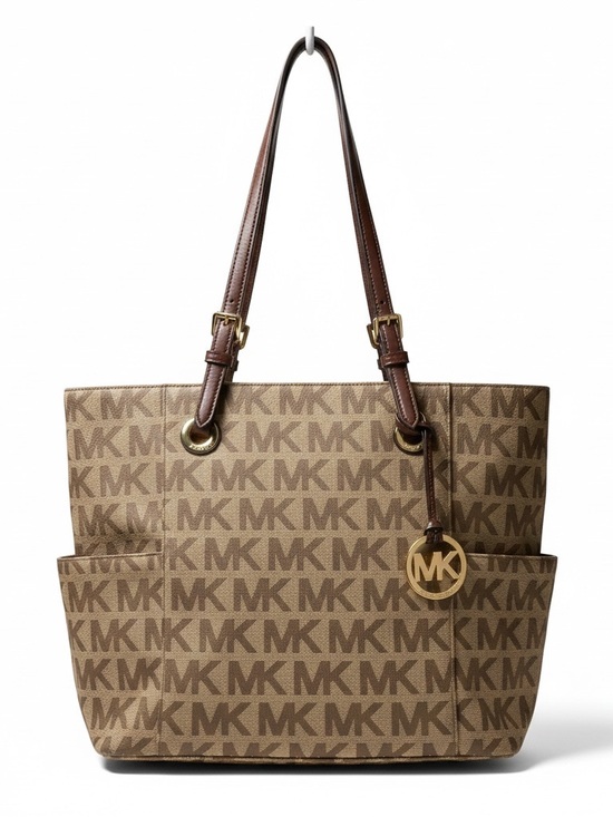 Michael Kors Handbags - Michael Kors Susannah Large Tote MK Signature Canvas Brown Acorn